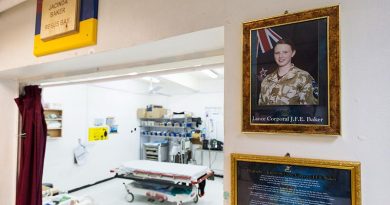 The resuscitation room at the Taji Military Complex health facility named in honour of Lance Corporal Jacinda Baker. Australian Defence Force photo.