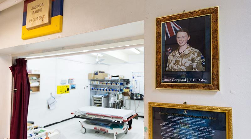 The resuscitation room at the Taji Military Complex health facility named in honour of Lance Corporal Jacinda Baker. Australian Defence Force photo.