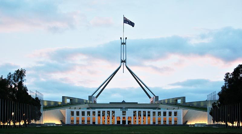 Australia's Federal Parliament House, Canberra. Photo by Brian Hartigan.