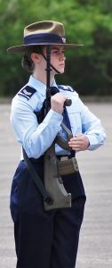 CSGT Tegan Thomas (right) as a Flight Commander on parade at the recent Combined Annual Parade of 602 and 622 Squadrons, AAFC. Photo by Flying Officer (AAFC) Paul Rosenzweig.