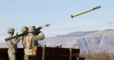 US Army soldiers fire a Stinger shoulder-launched air-defence missile. US Army photo.