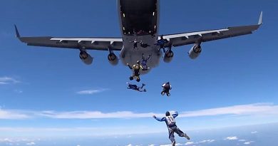 270 skydivers jumped from Royal Australian Air Force No. 36 Squadron C-17A Globemasters Brisbane on Saturday 10 November 2018, raising fund for Legacy.