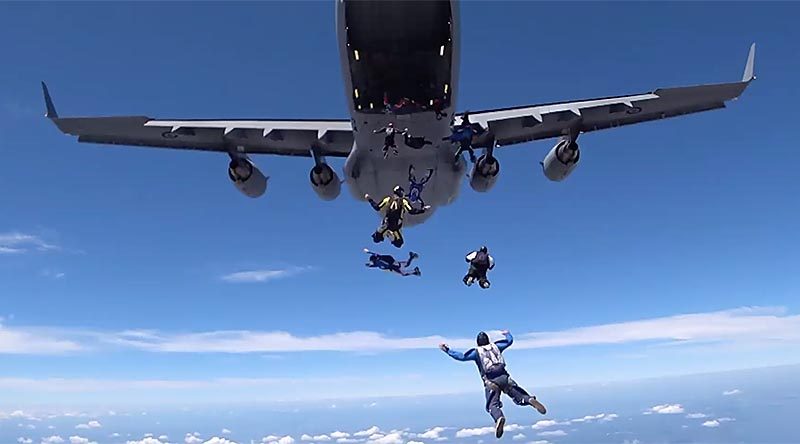 270 skydivers jumped from Royal Australian Air Force No. 36 Squadron C-17A Globemasters Brisbane on Saturday 10 November 2018, raising fund for Legacy.