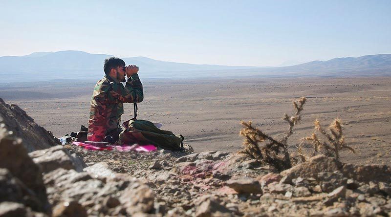 An Afghan Tactical Air Coordinator in training.