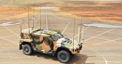 An Australian Army Thales Hawkei protected mobility vehicle-light photographed at a purpose-built facility near Woomera in South Australia where Army is running Protected Mobility Integration and Capability Assurance program testing. ADF photo.