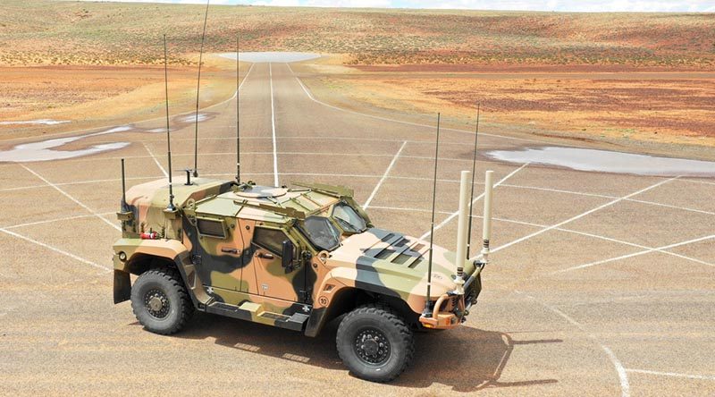 An Australian Army Thales Hawkei protected mobility vehicle-light photographed at a purpose-built facility near Woomera in South Australia where Army is running Protected Mobility Integration and Capability Assurance program testing. ADF photo.