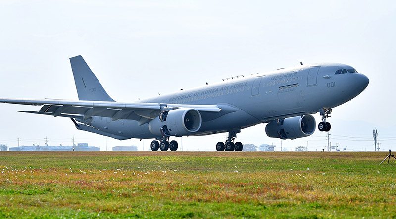 Republic of Korea Air Force receives first Airbus A330 MRTT at Gimhae Air Base. Air Bus photo.