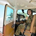 CDT Amy Bigiolli (601 Squadron, Keswick Barracks) in a Cessna 172-N