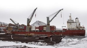 Ocean Giant moored at McMurdo Station.