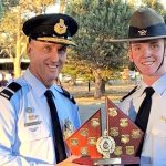 Dux of the Cadet Under Officer Course: CFSGT Benjamin Dunk from 613 Squadron (RAAF Edinburgh). Photo by Aircraftman (AAFC) Josh Watson, Assistant Public Affairs Officer No 6 Wing AAFC.