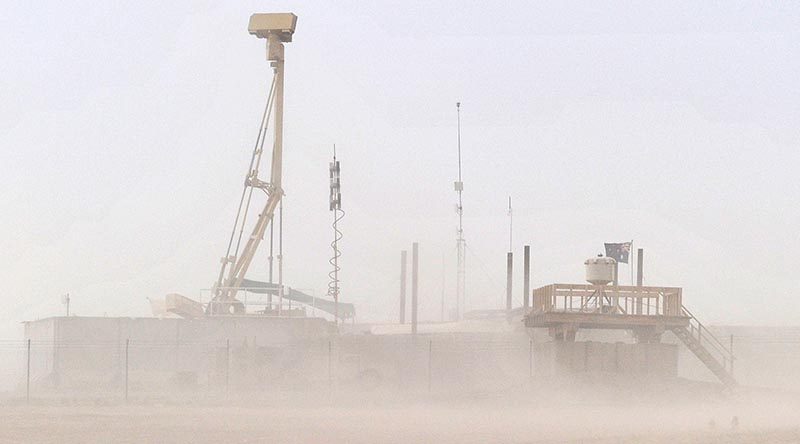  An Australian C-RAM system in action in Tarin Kot, Afghanistan, 2012. Photo by Corporal Mark Doran.