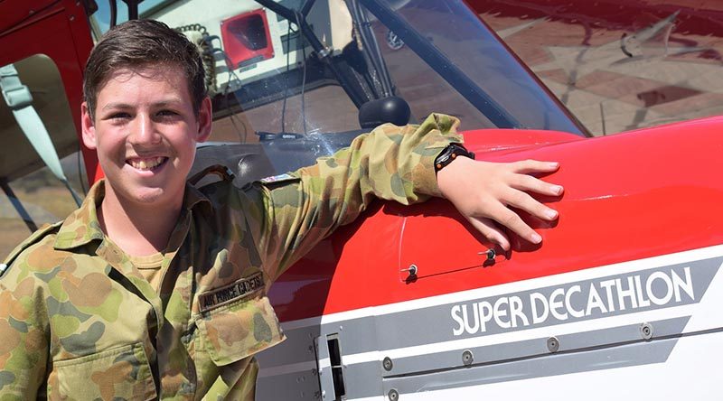 [File image February 2017] A young Cadet Nic Sibly prepares for a Pilot Experience Flight in an American Champion Super Decathlon operated by Adelaide Biplanes at Aldinga airfield. Photo courtesy of Gaylene Smith of Adelaide Biplanes