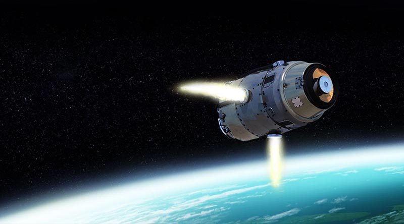 SM-3’s exoatmospheric kill vehicle collides with its target with the genetic equivalent of a 10-ton truck traveling at 600 mph – negating the need for an explosive warhead. Raytheon image.