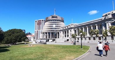 New Zealand's Parliament buildings in Wellington. Photo by Brian Hartigan.