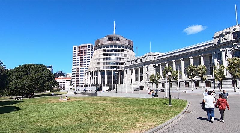 New Zealand's Parliament buildings in Wellington. Photo by Brian Hartigan.