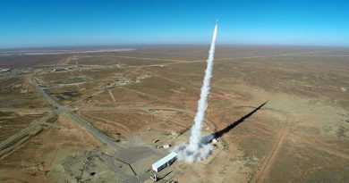 Rocket launch to test hypersonic speed in Woomera, May 2016. ADF photo.