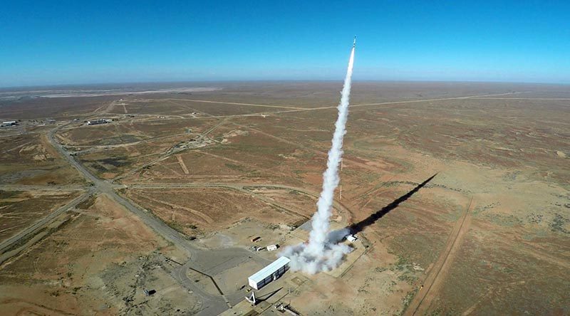 Rocket launch to test hypersonic speed in Woomera, May 2016. ADF photo.