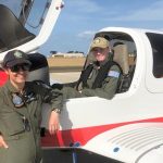 First WA solo: CCPL Brianna Haunold (710 Squadron) with her instructor FLTLT (AAFC) Kate Hobson following her first solo flight on 18 April. Photo by SQNLDR (AAFC) Scott Wiggins.