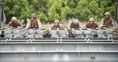 New Zealand Army engineers build a Bailey bridge during a bridge-building competition at Linton Military Camp in November 2017. NZDF file photo.