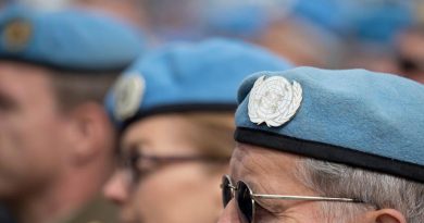 A dedication ceremony for the Australian Peacekeeping Memorial on Anzac Parade, Canberra. Photo by Jay Cronan.