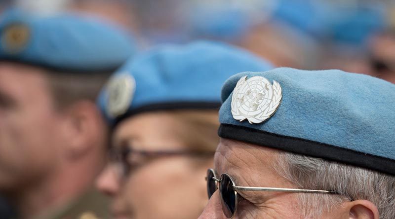 A dedication ceremony for the Australian Peacekeeping Memorial on Anzac Parade, Canberra. Photo by Jay Cronan.