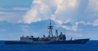 Royal Australian Navy ship, HMAS Melbourne during Exercise Pacific Vanguard 19. Photo by Leading Seaman Ronnie Baltoft.