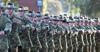 Australian Army recruits in training at 1st Training Battalion, Kapooka, NSW. 1RTB photo.