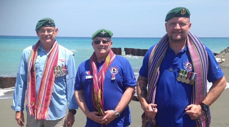 The author, Rod Hilliker (middle) with two Green Beret comrades. Photo supplied.