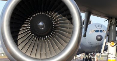 A US Air Force KC-10 at Brisbane International Airport prepares for an air-to-air refuelling mission off the coast of Queensland during Exercise Talisman Sabre 2019. Photo by Christabel Migliorini.