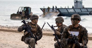 United States Marines at King's Beach near Bowen, Queensland, during Exercise Talisman Sabre 2019. Photo by Sergeant Jake Sims.