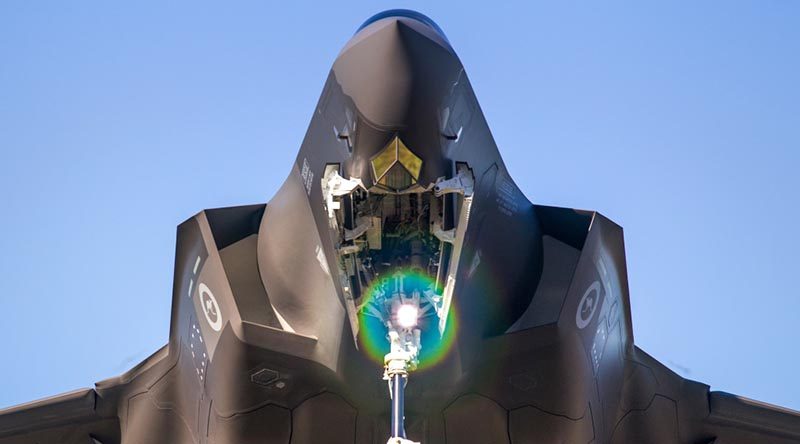 An F-35A Joint Strike Fighter from No.3 Squadron conducts instrument-landing-approach training at RAAF Base Richmond. Photo by Sergeant Christopher Dickson.