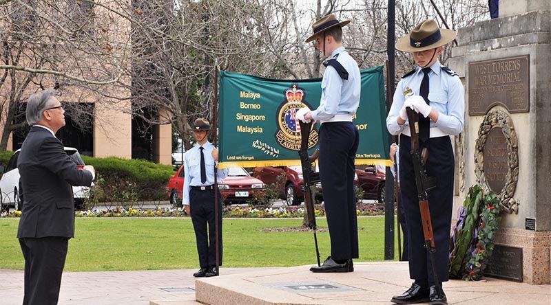 Principal Guest of Honour at the Adelaide Malaya-Borneo Veterans Day ceremony Hieu Van Le, Governor of South Australia, who is also Patron of the SA/NT Branch, NMBVAA. Photo by Major (ret’d) Paul Rosenzweig.