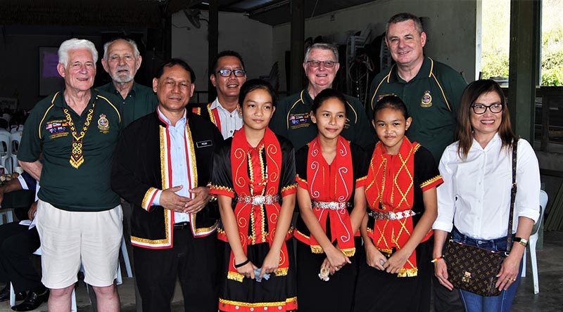 National Malaya-Borneo Veterans Association of Australia members at at Sekolah Kebangsaan Suba Buan. Photo supplied by Major (retd) Paul Rosenzweig.