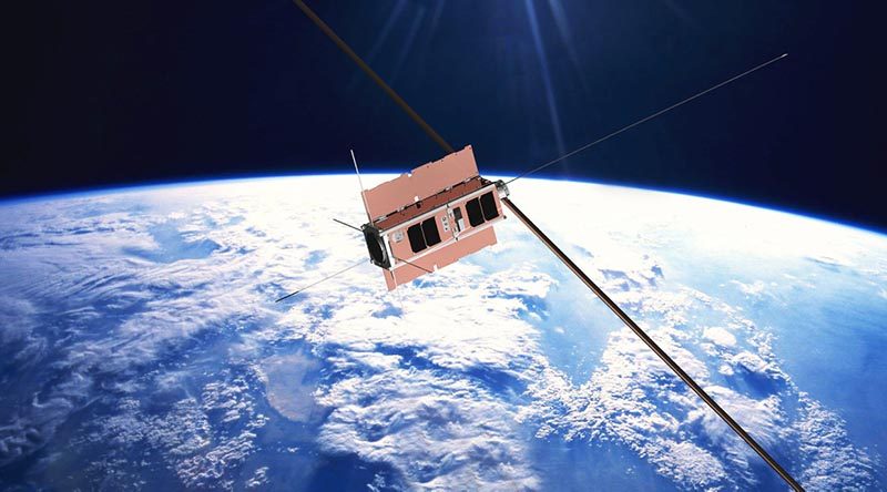 Lunch-box sized satellites (cubesats) for the Buccaneer and Biarri space missions. ADF image.