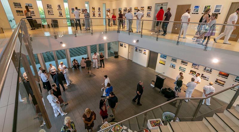 Defence personnel, family members and guests at the inaugural Fleet Base West Photographic Competition awards ceremony at the Gary Hall Community Centre, Rockingham, Western Australia. Photo by Leading Seaman Ernesto Sanchez.