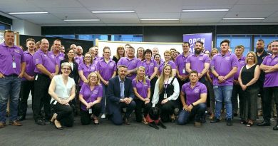Minister for Veterans and Defence Personnel Darren Chester with members of the Open Arms Community and Peer Program during their induction training in Canberra. Photo supplied.