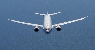 A P-8A Poseidon off the South Australian coast. Photo by Corporal Bill Solomou.