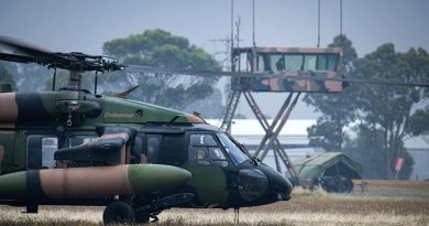 A Royal Australian Air Force Transportable Air Operations Tower operated by 44WG during Operation Bushfire Assist 19-20 at Bairnsdale Airport. Photo by Chris Loadsman.