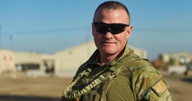 Major Anthony Bartlett at the Taji Military Complex, Iraq. Photo by Captain Roger Brennan