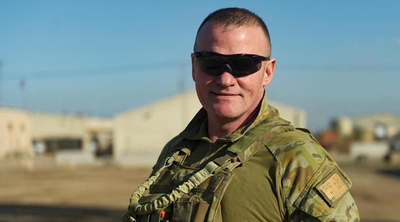 Major Anthony Bartlett at the Taji Military Complex, Iraq. Photo by Captain Roger Brennan