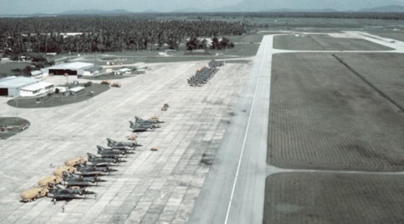 RAAF Mirage fighters at Butterworth in the 1960s.