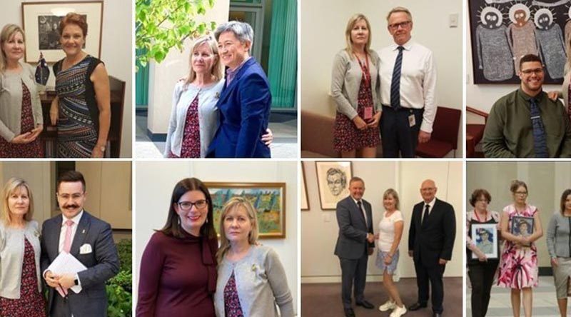 Julie-Ann Finney's busy schedule at Australia's Parliament House.