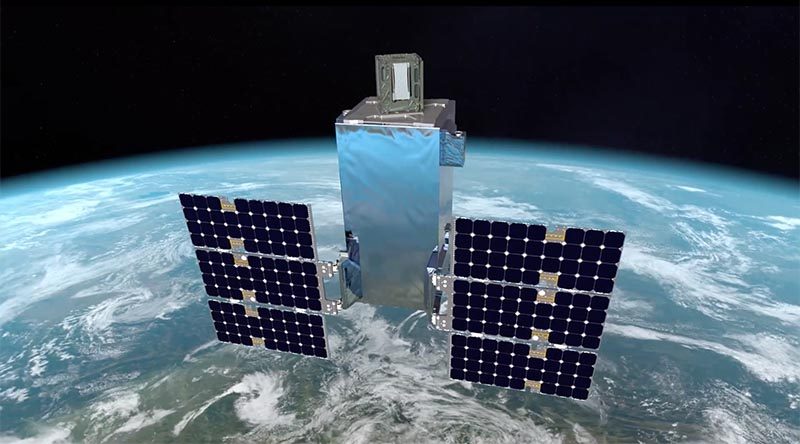 Non-related Northrop Grumman satellite. Video screen-grab.