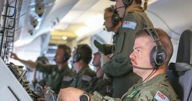 Members from No. 11 Squadron carry out a mission on a P-8A Poseidon during Operation Bushfire Assist 19-20. The mission flew over 10 hours and included surveillance of the Victorian alpine region, country New South Wales and Kangaroo Island in South Australia. Photo by Corporal Brenton Kwaterski.