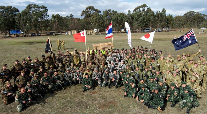 Australian and international participants at AASAM 2013. Photo by Sergeant John Waddell.