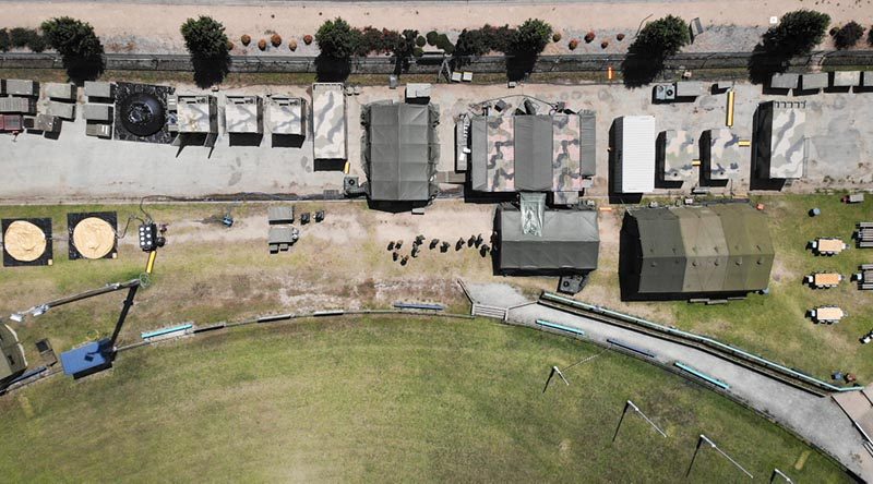 A Royal Australian Air Force Deployable Catering Capability (DCC) at Orbost, Victoria, during Op Bushfire Assist 19-20. Photo by Bombardier Christopher Dawson.