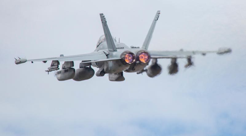 A RAAF E/A-18G Growler, from No. 6 Squadron. Photo by Corporal Craig Barrett.