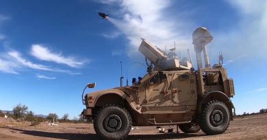 The Coyote® Block 2 counter-drone weapon and KuRFS radar worked together to detect and engage a target in a recent test over the US Army Yuma Proving Ground, Arizona. US Army photo.