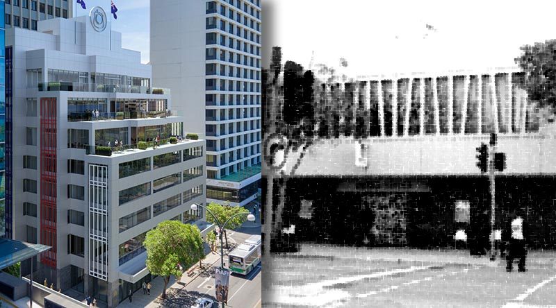 Artist's impression of the new ANZAC House in the Perth CBD, replacing the old building in a knock-down-rebuild project expected to be complete in 2020.