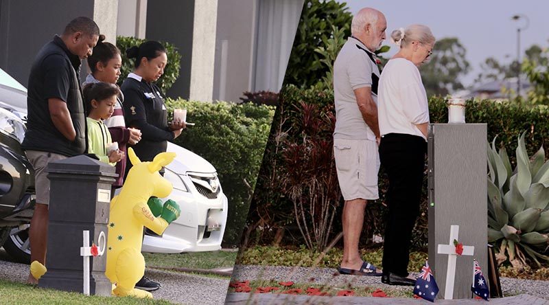 Two suburban ANZAC Day tributes around Brisbane. Photos by CONTACT stringer Christabel Migliorini. Follow her on Instagram.